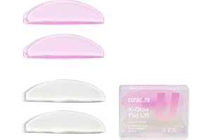 Curacoro Lash Lift Shields, 4 Pcs Korean Lash Lift Pads Self Adhesive, Lash Lifting Shields for Eyelash Straightening and Lif