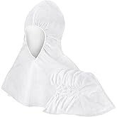 Yahenda 20 Pcs Disposable Hood Caps Spray Socks Opening Dust Hood with Elastic Edge, Unisex Adult Painters Mask Protecting Hair, Face, Head, Neck, Shoulders from Paint Over Spray, Dust White