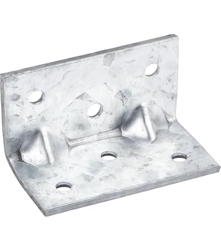 20 PCS Steel L Right Angle Bracket Reinforcing Rib Corner Brace For Timber Co