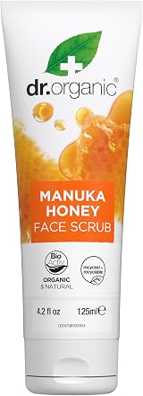 Dr Organic Manuka Honey Face Scrub Exfoliating 125ml COSMOS Organic