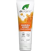 Dr. Organic Manuka Honey Face Scrub | Deep Cleansing and Exfoliating for Dry Skin, Removes Impurities and Excess Oil, Moisturizing, Certified Organic, Paraben & SLS-Free, Natural, 125 mL / 5 fl oz