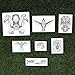 Tattify Animal Temporary Tattoos - Nature Calls (Set of 12 Tattoos - 2 of each Style) - Individual Style Available and Fashionable Temporary Tattoos
