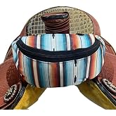 Showman Southwest Print Insulated Nylon Saddle Pouch