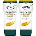 VIVID KITCHEN Low-Calorie Mustard Sauce - 2 Pack - Low Sugar, 10 Cal/Serving - Allulose Sweetened, No Preservatives or MSG - Easy Squeeze Bottle - Healthy, Flavorful Mustard for Sandwiches, Dressings, Marinades & More