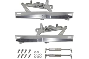 PKSABB Billet Hood Hinge Kit Pair Left and Right Side For Chevrolet Camaro & Pontiac Firebird 1970-1981 L6 V8 Engine Aluminum