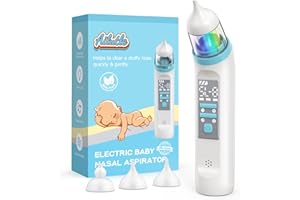 Ailutle X50 Nasal Aspirator for Baby| Nose Sucker for Baby | Electric Nasal Aspirator for Toddler | Automatic Baby Nose Cleaner USB Rechargeable with 5 Suctions Modes, Music & Colorful Light Soothing