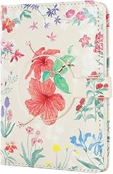siixu Colorful Pocket Notebook A6 Floral Vegan Leather Red view 9