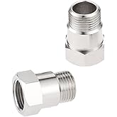 Aupoko Straight O2 Oxygen Sensor Spacers, Oxygen O2 Check Engine Light CEL Fix Isolator Universal Thread M18 x 1.5mm, 32mm (1