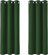 Deconovo Room Darkening Curtains 2 Panels Eyelet Green Thermal 42x54 in
