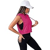 SweatyRocks Women's Sleeveless Workout Top Gym Activewear Crop Tank Top Open Side Shirt for Athletic Exercise Running