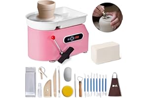 YESMRO Pottery Wheel Kit for Adults Girls Women,11in 350W Electric Ceramic Forming Machine with Adjustable Foot Pedal & LCD Screen,Adjustable Speed, Clay Wheel for Pottery Studio/Home/DIY/School