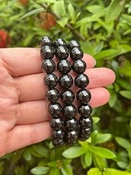 Shungite Crystal Bead Bracelet 8mm, Wholesale