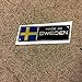 MADE BY SWEDEN car sticker polyurethane resin metallic film size 3.94