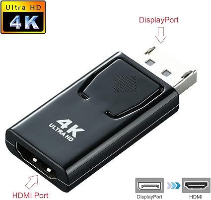 Amazon Hdmi 4kアダプターdisplayport男性への4u Dp Hdmi女性ウルトラhdアダプターコネクターサポート4k 2k Hdtv プロジェクターへのラップトップ Pcのための3dオーディオ ビデオ 黒 4u Av ビジュアルケーブル