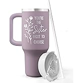 Pandzee Best Friend Gift For Women - Birthday, Christmas Gift for Sister, Besties, Friendship, Soul Sister In Law - Mothers Day Gifts For Friend - 40oz Travel Tumbler With Handle & Straw Lid