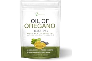 EILTEAU Oil of Oregano with Black Seed Oil,6000mg Oregano Oil Capsules,Non-GMO,Gluten Free,Antioxidant & Immune Support (1)