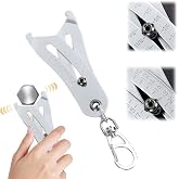 emlovosy Portable Precise Thread Size Checker Keychain, Nut Bolt Thread Size Verification Tool Quick Measure Thread Gauge (Silver)