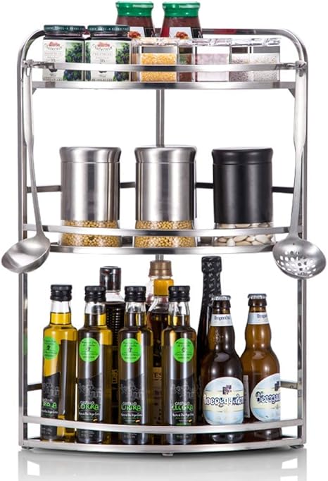 MHBGX Estante, Estante Triangular de Cocina Estante de Especias sin