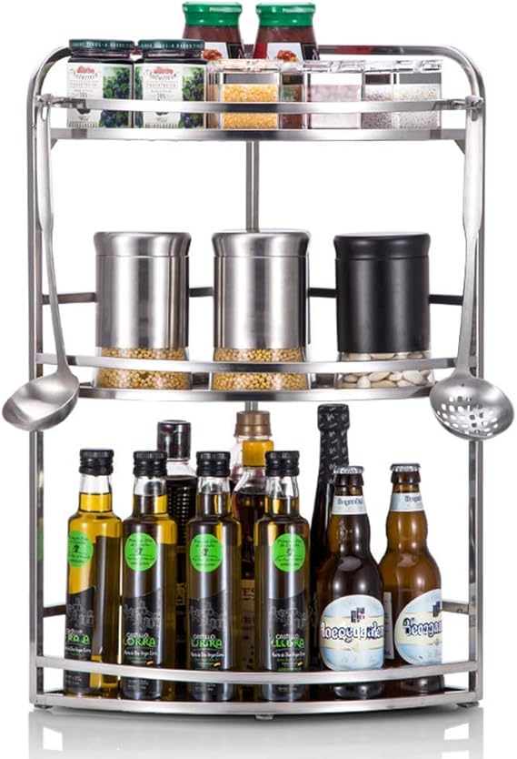 MHBGX Estante, Estante Triangular de Cocina Estante de Especias sin