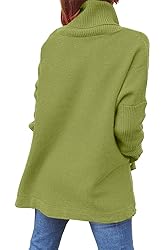 EFAN Womens Long Pullover Oversized Turtleneck