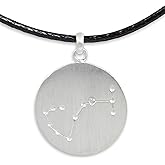 NOVICA Artisan Handmade White Topaz Pendant Necklace Silver of Scorpio with Stone Sterling Cord Thailand Zodiac Birthstone [21.25 in L 2 mm W Pendant(s) 0.8 in Diam.] ' Constellation Scorpio'