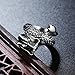 Men's Vintage Gothic Stainless Steel Band Rings Silver Black Chinese Dragon Punk Biker Rings Size 10