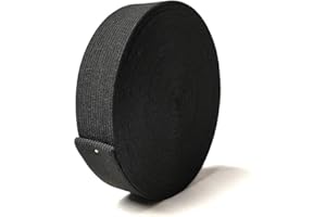 BZVlemon Elastic Sewing Bands 11 Yards 1 Inch Flatback Black Knit Elastic Spool Heavy Strenth High Elasticity Knit Elastic Ba