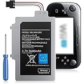 Wii U Battery, (2026 New Version) Ultra High Capacity New 0 Cycle Rechargeable Battery Pack Replacement for Nintendo Wii U Ga