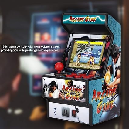 Generic RHAC02 Portable Retro 16-Bit Handheld Game Console Game Machine Mini Arcade Games AV Output Built-in 156 Classic Games with 2.8 Screen Gifts for Kids