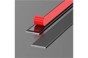 Self-Adhesive Aluminum Profile, Floor Transition Strip & Door Threshold Trim Designed for Laminate Planks, Tiles, Carpet Edge