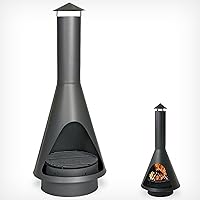  Pyramide Grillkamin XXL schwarz Grilloven Garten 