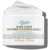 Kiehl's Rare Earth Deep Pore Cleansing Face Mask, Pore Minimizer Face Mask with Clay, Minimizes Blackheads and Acne, Detox Skincare with Amazonian White Clay & Aloe Vera