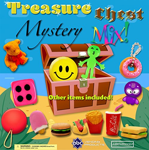 Treasure Chest MYSTERY Mix Toys in 2 Inch Vending Capsules - 250 Count, with Display