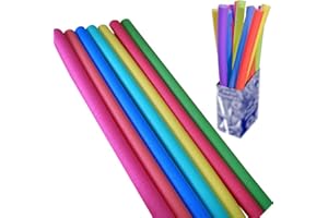 Greensen Pack of 2 Random Color Pool Noodles, 150 Cm, 6.5 Cm Diameter, Foam Swimming Noodles with 2 Connectors for Pool, Lake