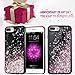 Caka iPhone 8 Plus Case, iPhone 6 Plus 6S Plus 7 Plus Glitter Case for Women Girls Bling Flowing Liquid Sparkle TPU Black Case for iPhone 6 Plus 6S Plus 7 Plus 8 Plus (Rose Gold)