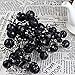 KI Store Black Christmas Tree Picks Stems Pack of 9 Artificial Glittered Berry Stems Black Tree Ornaments Decoration for Xmas Tree Halloween Wreath Garland Handcraft