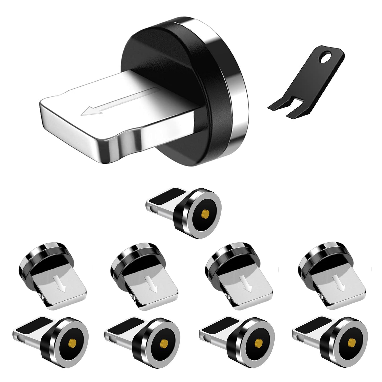 Boffdock 1-Pin i-Products Magnetic Charging Cable Tips,10Pcs Magnetic Tips Connector for iProducts Devices without Charging Cables — image 1