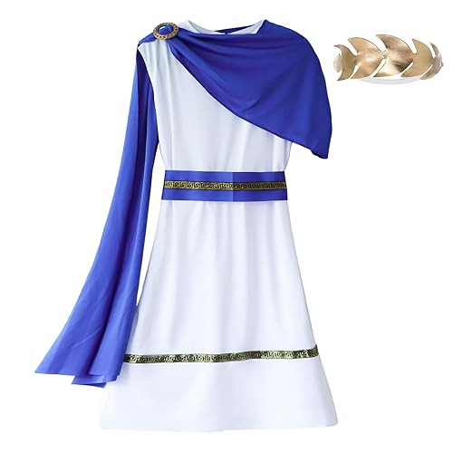 rodasue Hotme Grecian Toga Costume for Kids, Ancient Greek God