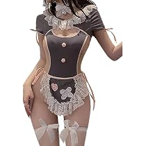 SNOMYRS Womens Sexy Maid Cosplay Lingerie Kawaii Lolita Milk Cow ...