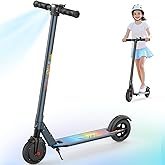 Caroma Electric Scooter for Kids Ages 6-14, 250W/180W/150W Motor & 15 Mph, 85 Mins Ride Time, Adjustable Height & Speed, LED Display, Kids Electric Scooter, Best Gifts for Boys & Girls