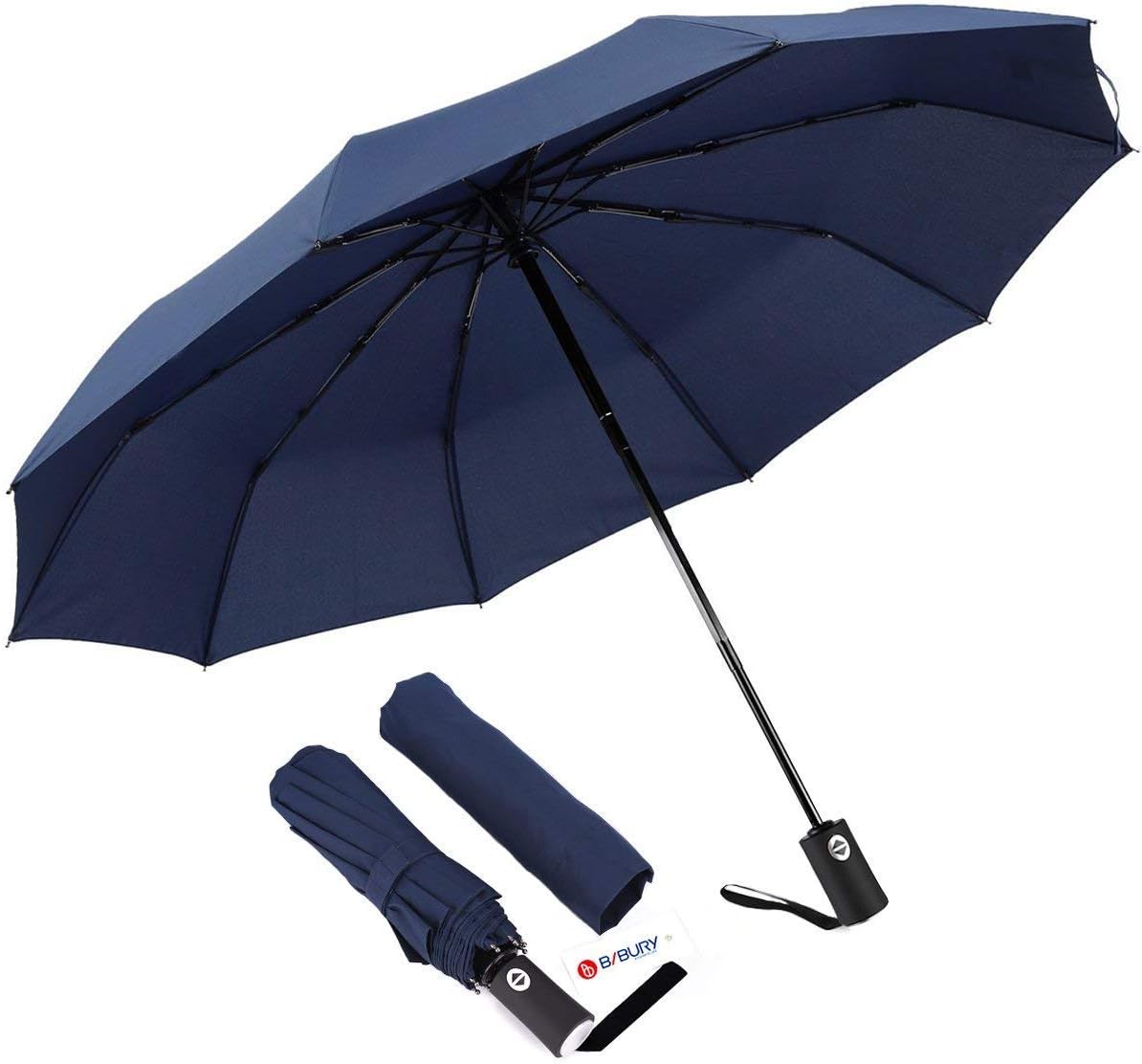 Bibury Umbrella Windproof, Portable Travel Umbrella Sun Rain Umbrella