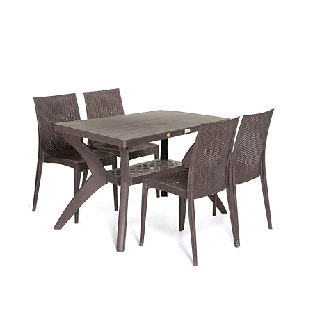 Varmora 1+4 Dinning Table Set Savor (Brown)