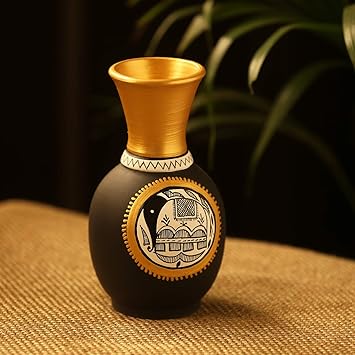 Buy Exclusivelane Urn Shaped Madhubani Hand Painting Home