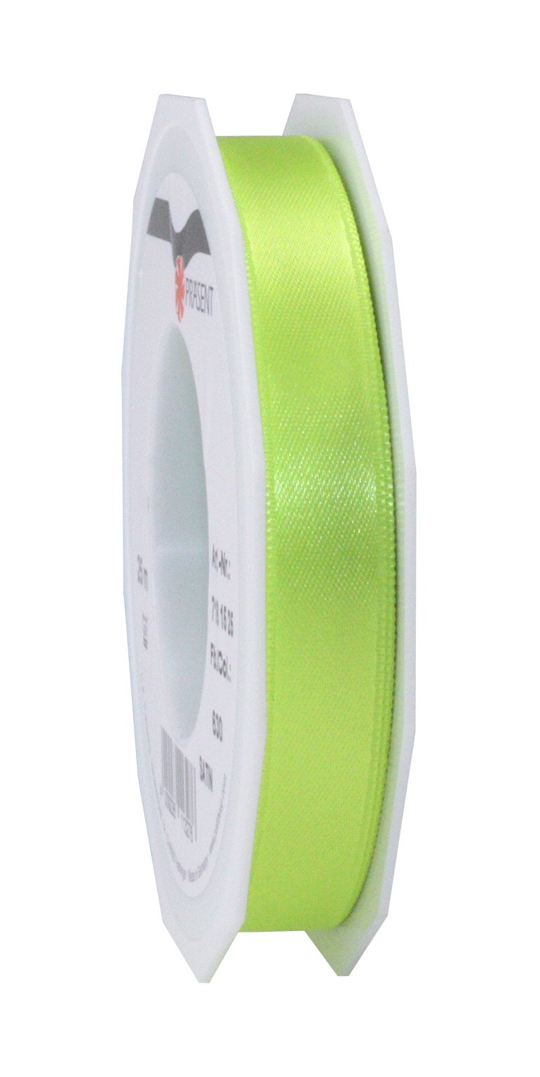 PRÄSENT C.E. Pattberg SATIN light green gift ribbon, 27 yards for Wrapping Gifts, 0.59 inches width, Ribbon for Decorating & Crafting, Decorative Ribbon for Gifts, for every occasion