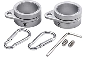 Flag Pole Rings 360° Rotating Anti-Wrap Aluminum Alloy Rustproof, Adjustable Mounting Fit 0.5-0.75 Inch Diameter Outdoor Flag