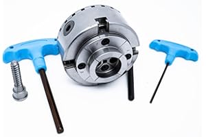 LLDSIMEX 4Inch/96mm Self Centering 4 Jaws Wood Lathe Chuck Wood Working Chuck 1"-8TPI