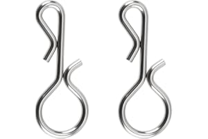 Be In Your Mind 100pcs Stainless Steel Stinger Clip Fishing Snap Connector for Saltwater and Lure Fishing