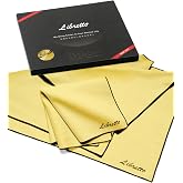 Libretto Microfiber Polish Cloth for Musical Instrument, 3 Sizes in 1 Pack, Violin and Cello Cleaning Product, Yellow, Lint-Free, Super Soft, Gift, for Piano, Guitar, Trumpet, Saxophone, Laptop.