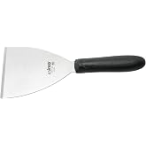 Winco 4 7/8" x 4" Black Plastic Scraper with Handle | Dishwasher safe, Durable blade and handle, For griddles, dough, bench work and food-prep surface scraping