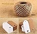 ilauke 200pcs Kraft Paper Gift Tags 9X4cm with 65 Yards Natural Jute Twine Hang Tags for Arts and Crafts Party Wedding Christmas Thanksgiving